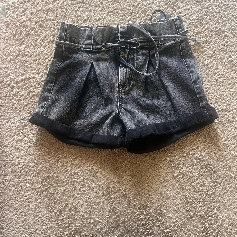 Women's Black Denim Shorts